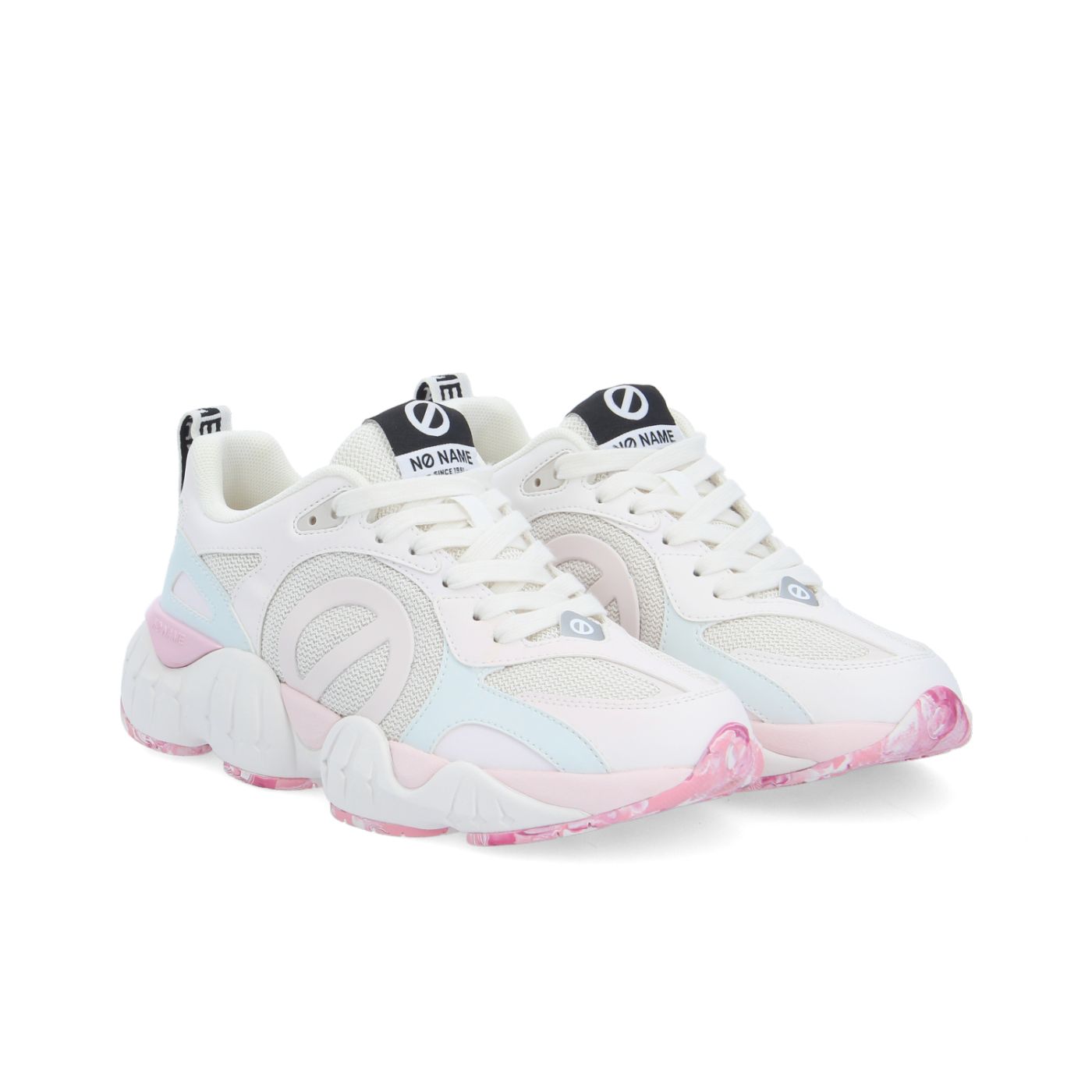 KRAZEE RUNNER W - KNIT/DISCOLGOLD - SUNSITIVE/OFF WHITE/PINK/BLUE